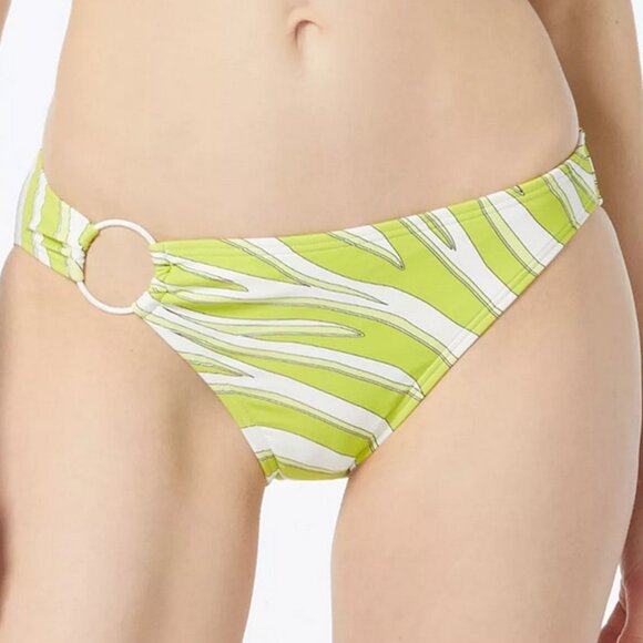 Michael Kors Logo-Ring High-Leg Bikini Bottoms - Picture 1 of 11